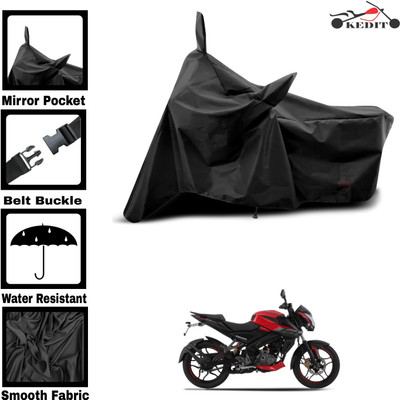 KEDIT Two Wheeler Cover for Universal For Bike(Pulsar NS-160 BS6, Black)