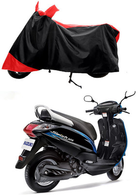 GROFATIK Two Wheeler Cover for Suzuki(Swish 125, Red)