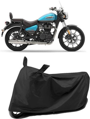 KANISHA ENTERPRISES Waterproof Two Wheeler Cover for Royal Enfield(Meteor 350, Black)
