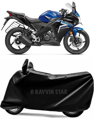 R Rayvin Star Two Wheeler Cover for Honda(CBR 150R, Black)