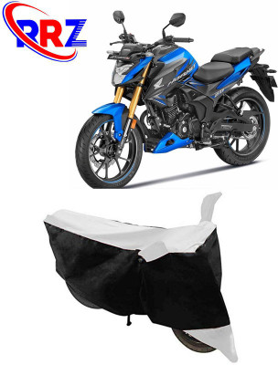 RRZ Waterproof Two Wheeler Cover for Honda(CB Hornet 160, Black, White)