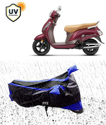 FFZ Waterproof Two Wheeler Cover for Suzuki(Access 125, Black, Blue)