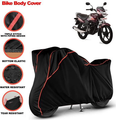 Grizzly Two Wheeler Cover for TVS(Sport, Black, Red)