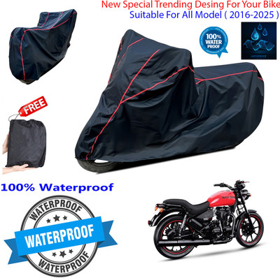 OliverX Waterproof Two Wheeler Cover for Royal Enfield(Thunderbird 350, Black)