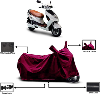 Amexride Two Wheeler Cover for Okinawa(Raise, Maroon)