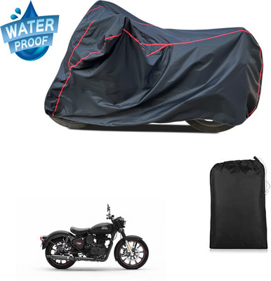 CODOKI Waterproof Two Wheeler Cover for Royal Enfield(Classic 350, Black)
