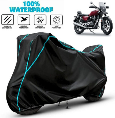 favy Waterproof Two Wheeler Cover for Honda(CB350RS, Black, Blue)