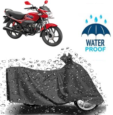 ROYAL AUTO MART Waterproof Two Wheeler Cover for Hero(Passion Pro, Grey)