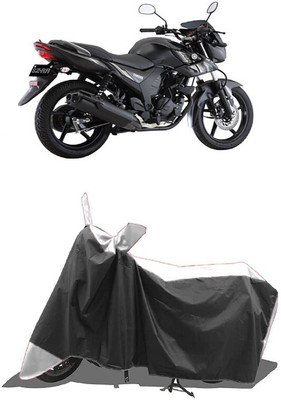 SUGASHRI Waterproof Two Wheeler Cover for Yamaha(SZ-RR V2 BS6, White, Black)