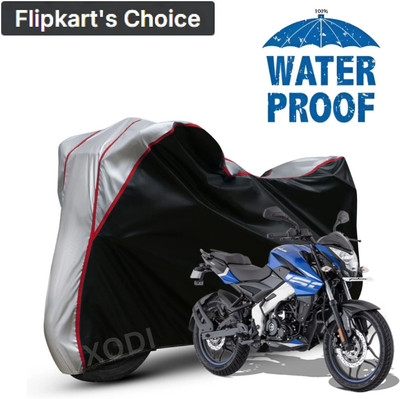 xodi Waterproof Two Wheeler Cover for Bajaj(Pulsar 160 NS DTS-i, Silver, Black)