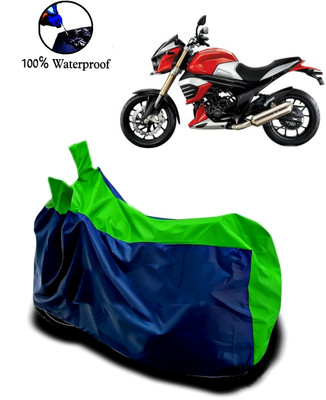Autofly Waterproof Two Wheeler Cover for Mahindra(MOJO XT 300, Blue, Grey)