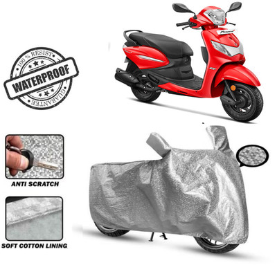 Autoinnovation Waterproof Two Wheeler Cover for Hero(Pleasure Plus, Silver)