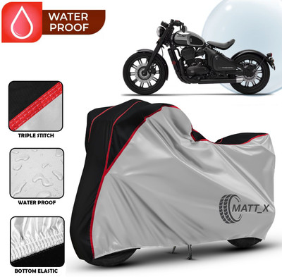 MATT_X Waterproof Two Wheeler Cover for JAWA(Bobber 350, Multicolor, Silver, Black)