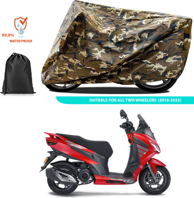 PAGORA Waterproof Two Wheeler Cover for Aprilia(SXR 160 BS6, Yellow)