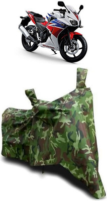 ATBROTHERS Waterproof Two Wheeler Cover for Honda(CBR300R BS6, Multicolor, Green)