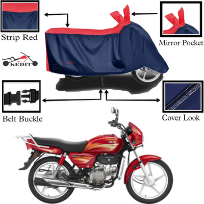 KEDIT Two Wheeler Cover for Hero(Splendor, Red, Blue)