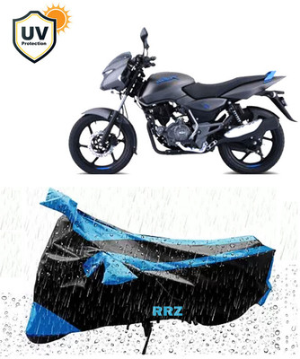 RRZ Waterproof Two Wheeler Cover for Bajaj(Pulsar 125, Black, Blue)