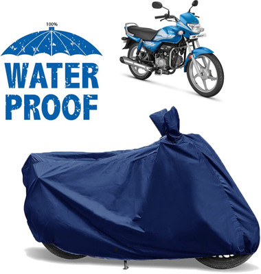 OliverX Waterproof Two Wheeler Cover for Hero(HF Deluxe Eco, Blue)