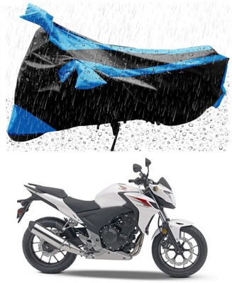 Genipap Two Wheeler Cover for Honda(CB500F, Blue, Black)