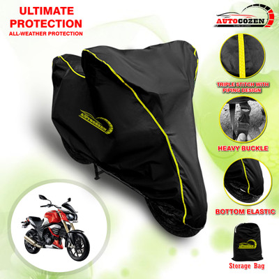 AUTOCOZEN Waterproof Two Wheeler Cover for Mahindra(MOJO XT 300, Black)