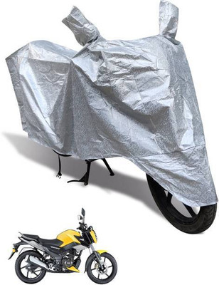 RAAMKM Waterproof Two Wheeler Cover for TVS(Raider, Silver)