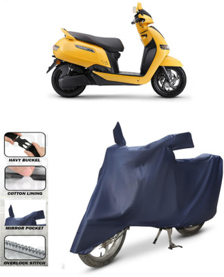 HWQSXAE Waterproof Two Wheeler Cover for Universal For Bike(iQube Electric, Blue)