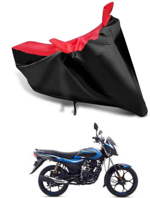 KEDIT Two Wheeler Cover for Bajaj(Platina 110 H-Gear, Red, Black)