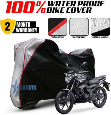 Starvin Waterproof Two Wheeler Cover for TVS(Raider, Black, Silver)