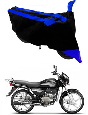 TRENGAL Two Wheeler Cover for Hero(Splendor Plus, Blue, Black)