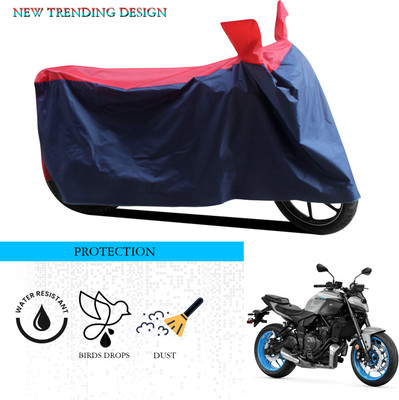 ANTHUB Waterproof Two Wheeler Cover for Yamaha(MT 07, Black, Red)