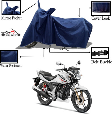 KEDIT Two Wheeler Cover for Hero(Ignitor, Blue)