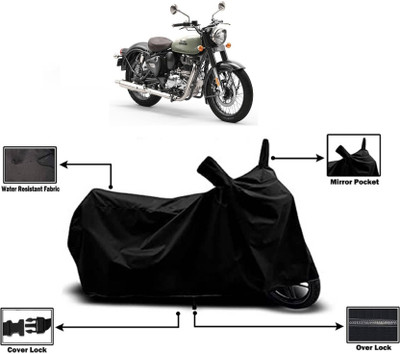 AASHTIK MART Two Wheeler Cover for Royal Enfield(Classic 350 Signals, Black)