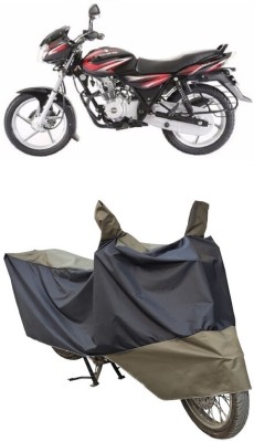 ETIOTIC Waterproof Two Wheeler Cover for Bajaj(Discover 125 DTS-i, Black, Green)