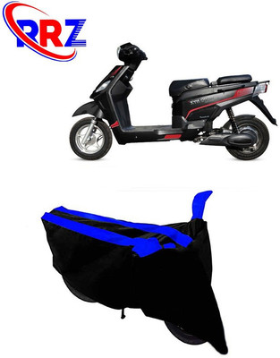 RRZ Waterproof Two Wheeler Cover for Hero Electric(Electric NYX, Black, Blue)