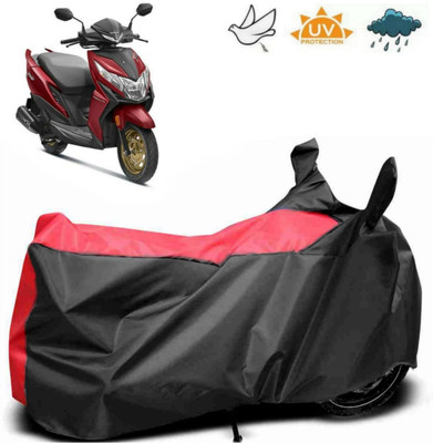Mdstar Waterproof Two Wheeler Cover for Honda(Dio, Red, Black)