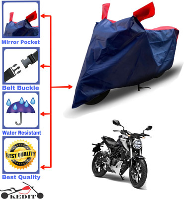 KEDIT Two Wheeler Cover for Honda(CB300R, Red, Blue)