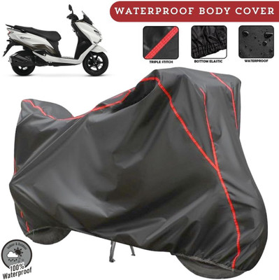 MADAFIYA Two Wheeler Cover for Suzuki(Burgman Street 125, Grey, Red)