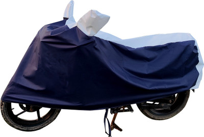 Kappihun Waterproof Two Wheeler Cover for Bajaj(Pulsar AS 150, White, Blue)