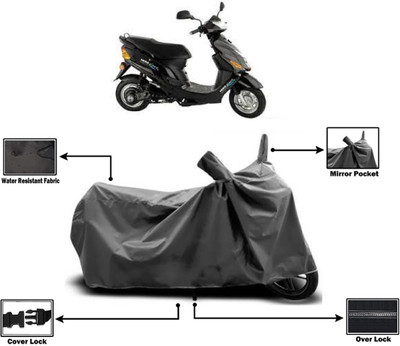 Amexride Two Wheeler Cover for Hero Electric(Electric Zippy, Grey)