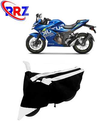 RRZ Waterproof Two Wheeler Cover for Suzuki(Gixxer SF 250, Black, White)