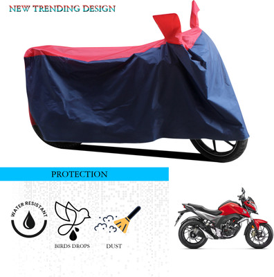 ANTHUB Waterproof Two Wheeler Cover for Honda(CB Hornet 160, Black, Red)