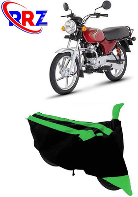 RRZ Waterproof Two Wheeler Cover for Bajaj(Boxer AT, Black, Green)