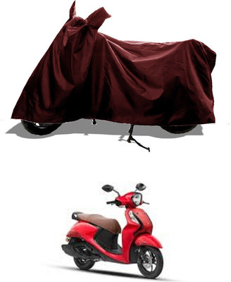 GROFATIK Two Wheeler Cover for Yamaha(Fascino 125, Maroon)