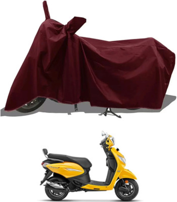 RAQTRO Two Wheeler Cover for Hero(Pleasure Plus, Maroon)