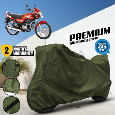xodi Waterproof Two Wheeler Cover for Hero(HF Deluxe BS6, Green, Black)