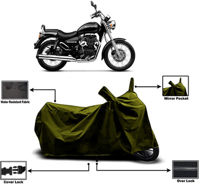 Amexride Two Wheeler Cover for Royal Enfield(Thunderbird 350, Green)