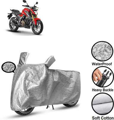 GOSHIV-car and bike accessories Waterproof Two Wheeler Cover for Honda(Silver)