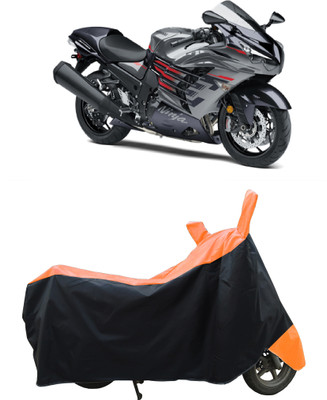 Coxtor Waterproof Two Wheeler Cover for Kawasaki(Ninja ZX-14R, Orange)
