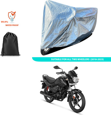 CODOKI Waterproof Two Wheeler Cover for Hero(Passion Pro, Silver)
