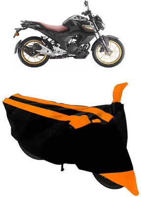HEMSKAR Two Wheeler Cover for Yamaha(FZ-S Fi Version 3.0, Black, Orange)